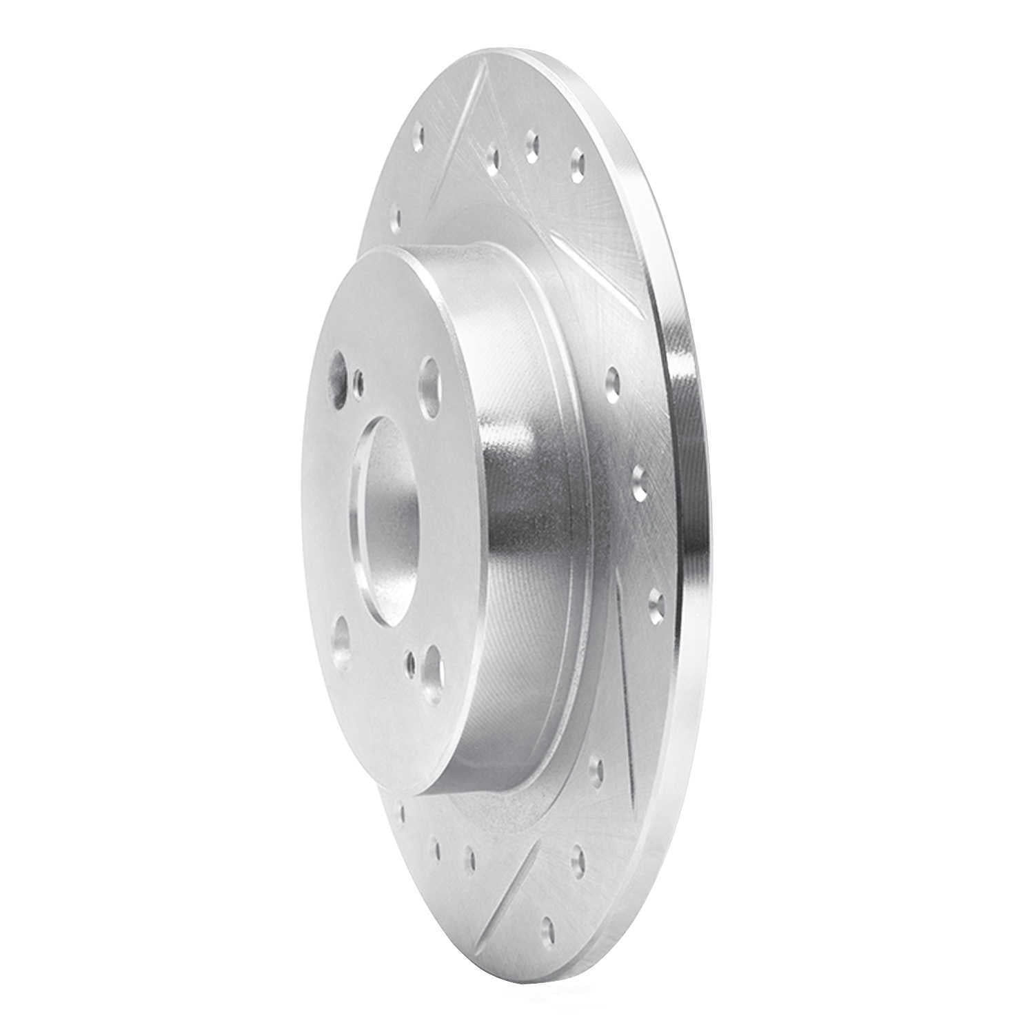 Dynamic Friction Company 631-76035L DFC Brake Rotor - Drilled And Slotted - Silver
