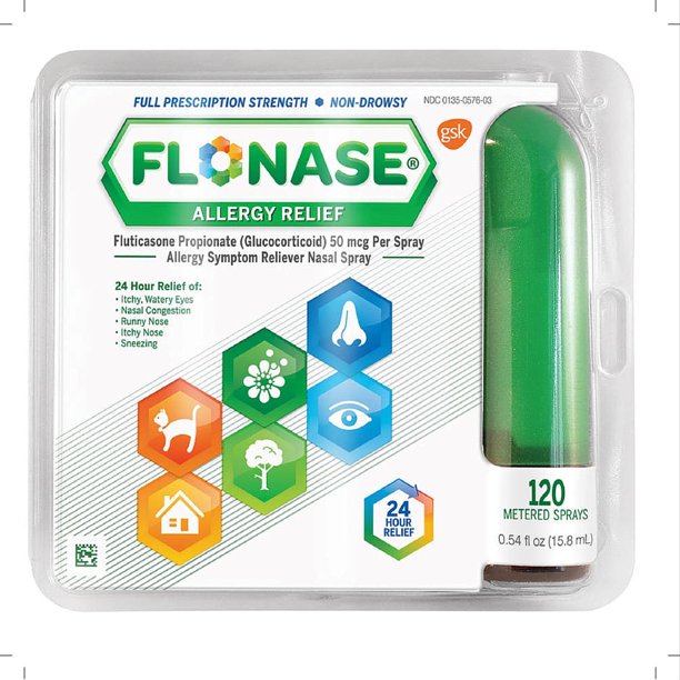 Flonase Allergy Relief Nasal Spray 120 ea (Pack of 2)