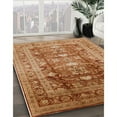 thumbnail image 2 of Ahgly Company Indoor Round Mid-Century Modern Mahogany Brown Oriental Area Rugs, 8' Round, 2 of 6
