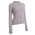thumbnail image 4 of Traje de yoga de otoño e invierno de manga larga de secado rápido para fitness, running, yoga, chaqueta, blusa deportiva para mujer, 4 of 5