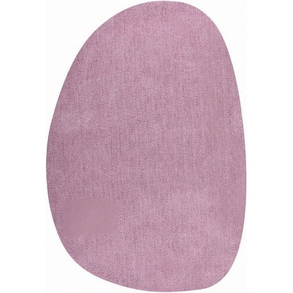 Modern Oval Shape Wool Rug - Irregular Shaped with Soft and Cozy Texture - Ideal for Living Room, Bedroom and More (5x8 Feet)