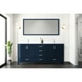 thumbnail image 6 of 72 In. W X 22 D Navy Blue Bathroom Vanity With White Quartz Top & 28 Mirror - Soft Close, 2 Cabinets, 6 Drawers, Open Shelf For Extraordinary Storage, Scratch And Stain Double Bath Surface, Two Six, 6 of 7