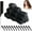 Black, variant on 32 Pcs Hair Rollers, 3 Sizes Self Grip Velcro Rollers Heatless Styling Tools with Duckbill Clips and Comb for Long Medium Short Hair