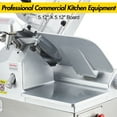 thumbnail image 5 of EastVita 550W Commercial Meat Slicer,12.6" Carbon Steel Blade,Double Motor Deli Meat Slicer,0-15mm Adjustable Thickness, 5 of 8