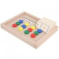thumbnail image 2 of Precise Manufacturing Stable Performance Wooden Slide Puzzle, Slide Puzzle, Kindergarten For Home Educational Toy Birthday Gift Children's Playground Four-Color Game Round Type, 2 of 8
