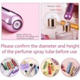 thumbnail image 5 of 4 Pcs Mini Perfume Atomizer Refillable Bottle, 5ml Portable Bottom Fill Scent Dispenser, Leak-Proof Cologne Travel Spray Pump for Purse & Luggage (Silver/Pink/Blue/Black), 5 of 5