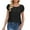 Black, variant on PADFRYBK Pullover T-Shirt For Women Casual Solid Color Tops Crew Neck Comfortable Summer Loose Casual Tunic Blouses