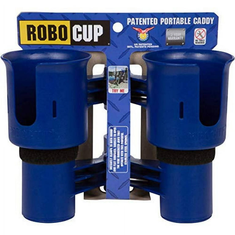ROBOCUP, Navy, Upgraded Version, Best Cup Holder for Drinks, Fishing Rod/ Pole, Boat, Beach Chair, Golf Cart, Wheelchair, Walker, Drum Sticks,  Microphone Stand 