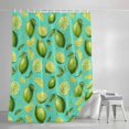 thumbnail image 4 of Shower Curtains for Bathroom-72"x72",Watercolor Green Lime on Teal Waterproof Bath Curtain Grommet Shower Curtain Set with Hooks, 4 of 9