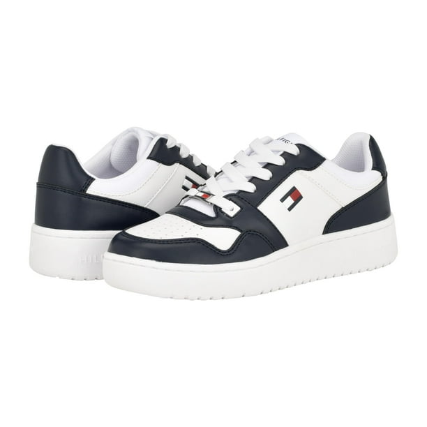 Zapatilla Tommy Hilfiger Twigye para mujer, color blanco/azul marino, talla 5
