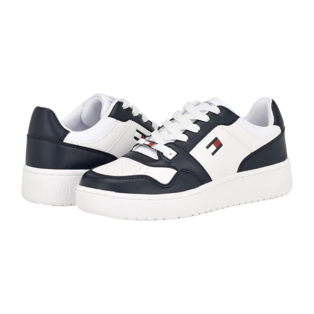 Zapatilla Tommy Hilfiger Twigye para mujer, color blanco/azul marino, talla 6.5