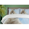 thumbnail image 4 of Ambesonne Zoo Duvet Cover Sets, White Polar Bear on Ice, 2-King, Pale Blue Cream White, 4 of 7