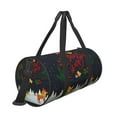 thumbnail image 3 of Gaeub Merry Christmas Elk Lightweight Travel Cylinder Bag Gym Tote Bag Sports Training Duffle Bag with Pockets and Straps, 3 of 8
