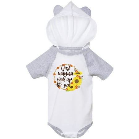 

Inktastic Sunflower I Just Wanna Soak up the Sun Gift Baby Boy or Baby Girl Bodysuit