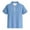 Sky Blue, variant on WOYY Toddler Boys Zipper Polo Shirt Solid Color Short Sleeve T-Shirt, Sizes 3-14