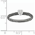 thumbnail image 4 of Diamond Sterling Silver Ruthenium-Plated Heart Ring, 4 of 7