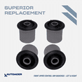 thumbnail image 4 of AUTOACER Front Suspension Kit 8p - Front Upper & Lower Control Arm Bushings (Left & Right) for TUNDRA 2000 - 2006, SEQUOIA 2001 - 2007, 2WD / 4WD Models, OEM# 48632-34010, 48654-34010, 48655-34010, 4 of 9