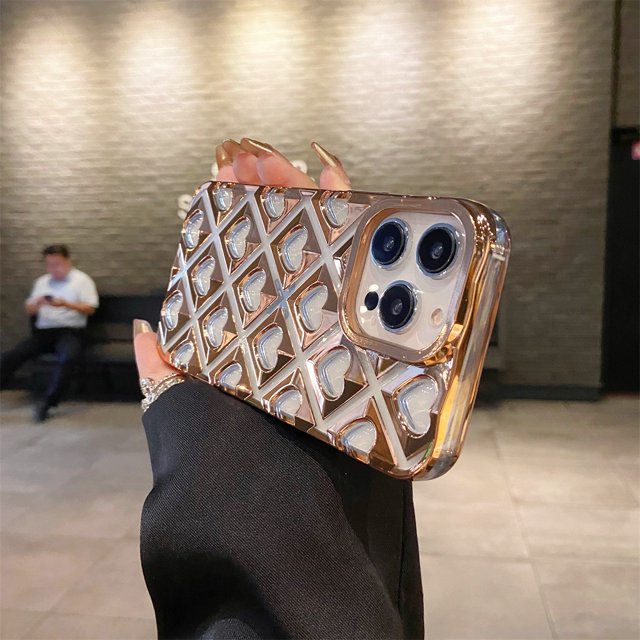 Funda De Amor Divertida Creativa iPhone 12 13 Pro Max 11 14 14 plus Lujo Lindo Galvanizado A Prueba De Golpes TPU Suave