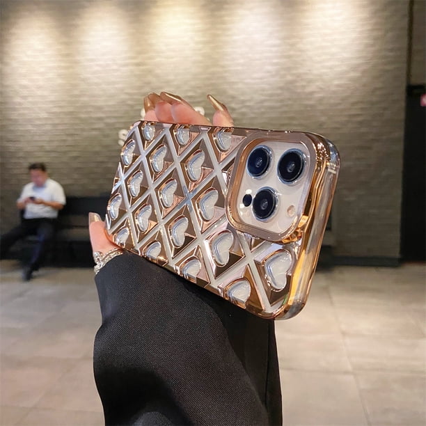 Funda De Amor Divertida Creativa iPhone 12 13 Pro Max 11 14 14 plus Lujo Lindo Galvanizado A Prueba De Golpes TPU Suave