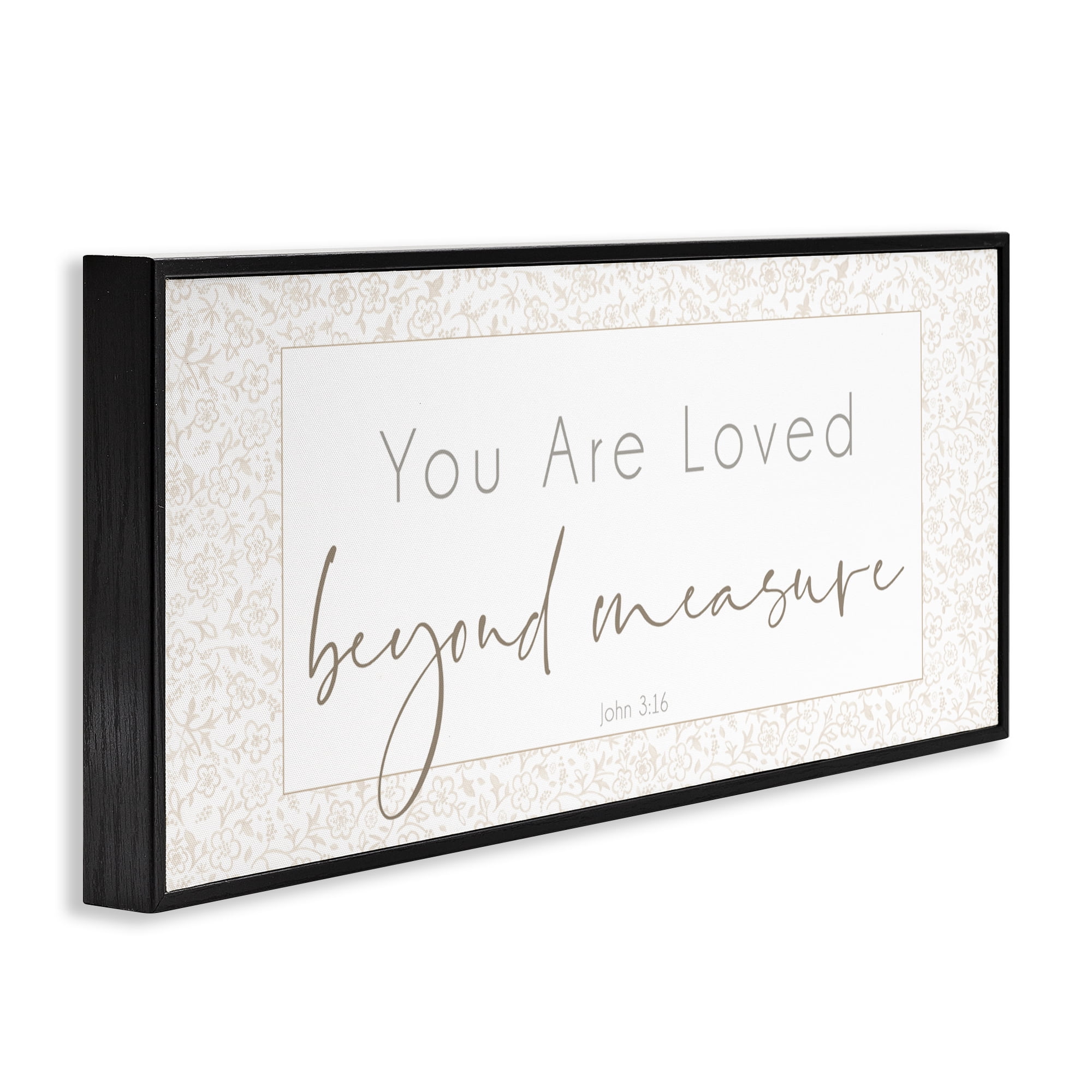 Stupell Industries Minimal Loved Beyond Measure Black Framed Giclee Art, design by Janice Gaynor