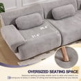 thumbnail image 5 of Muumblus Modular Sectional Sofa with Movable Ottoman, Oversized L-Shaped Cloud Sofa with Chaise, Boneless Deep Seat Living Room Couch, Gray Chenille, 5 of 12