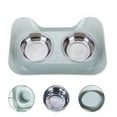 thumbnail image 3 of Cat Food Ant Barrier Bowl Tray,Ant Proof Cat Food Bowls with Water Moat Design,304 Stainless Inserts,360° Bowl Stand Feeding Station,Easy-Clean Tray,Indoor/Outdoor(8"×12",Blue), 3 of 4