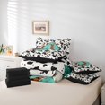 thumbnail image 6 of meiyoeat Cattle Pattern Monogram J 7-Piece Twin Bedding For Boys,Rustic Leopard Print Bedding Comforter Set,Black Reversible, 6 of 7