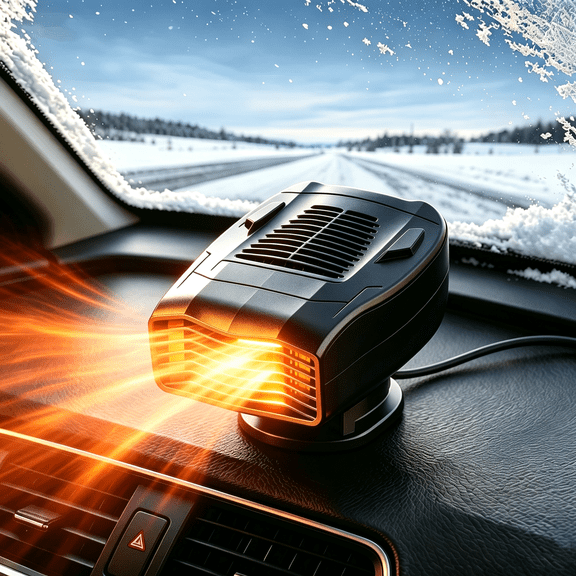 Portable Car Heater, 2 in 1 Fast Heating Cooling Auto Fan,12V/140W Windshield Defogger Window Defroster, 360 Degree Rotation Automobile Defogger Fan, Car Heater Cigarette Lighter Plugs for Car Trucks