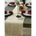 thumbnail image 4 of DII Variegated Fringe Table Runner, Taupe, 13x72", 4 of 5