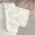 thumbnail image 4 of WOYY Infant Girls Ruffle Short Sleeve Ribbed Bodysuit Romper Shorts Headband Outfits, Sizes 9-12M, 4 of 7