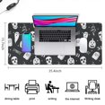 thumbnail image 5 of Long Mouse Pads for Desk,Ghost Boo Halloween Pattern Desk Mats on Top Of Desks, Desk Mouse Pad Extra Large with 3mm Non-Slip Base and Stitched Edge for Gaming,Office,Work,Home 35.4"x15.7", 5 of 6