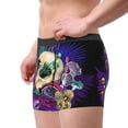 thumbnail image 4 of Fotbe Mushrooms and Skull Men’s Total Support Pouch Boxer Briefs, X-Temp Cooling, Moisture-Wicking Underwear, Regular, Long-leg and Trunk-Medium, 4 of 9