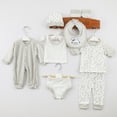 thumbnail image 2 of Karoyedx Baby Clothes for Girls Fall Baby Girl Outfits Newborn Girl Clothes Preemie Baby Outfit Pants Layette New Born Boy Clothing Set Grey Size,0-3 Months, 2 of 5