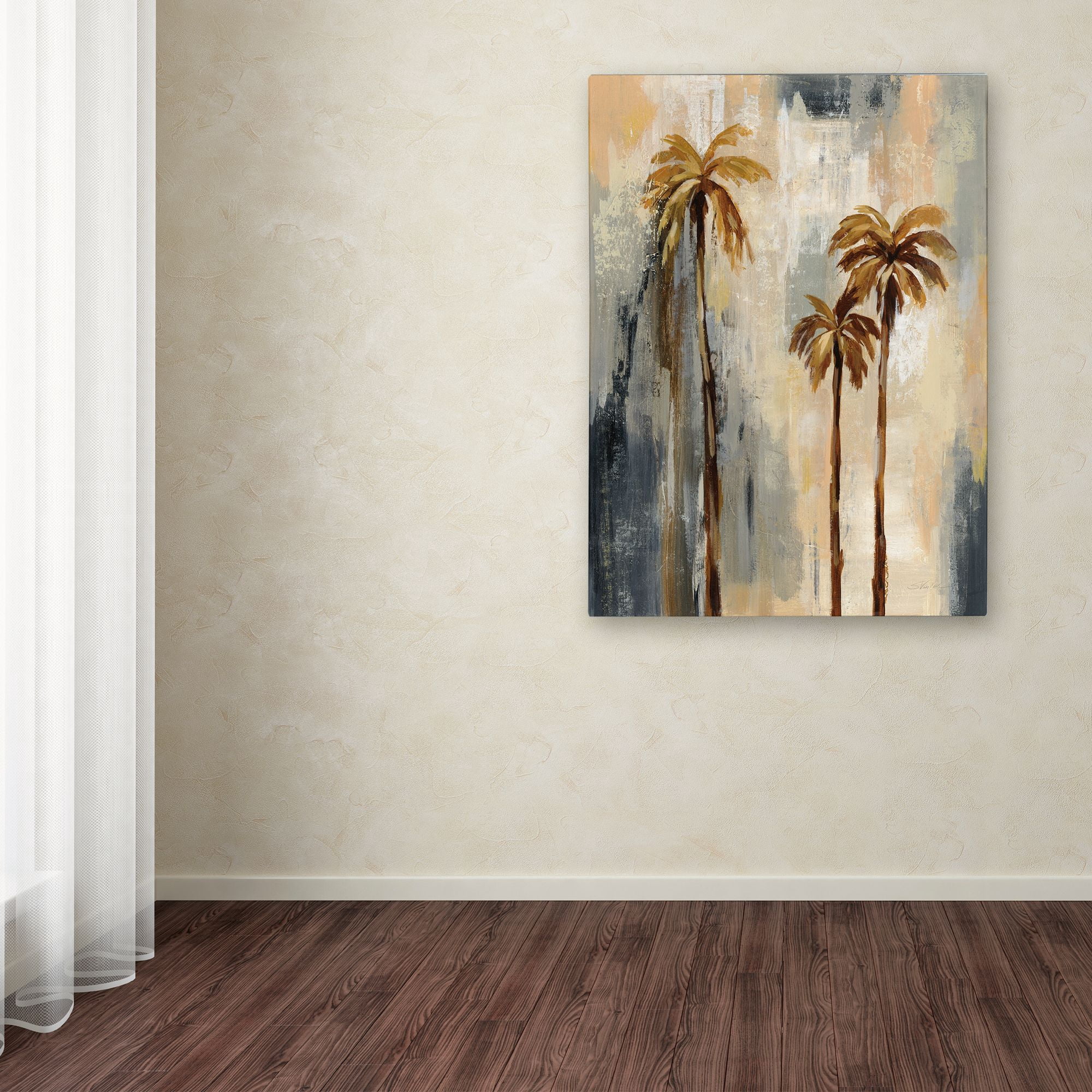 Trademark Fine Art 'Palm Trees I' Canvas Art by Silvia Vassileva