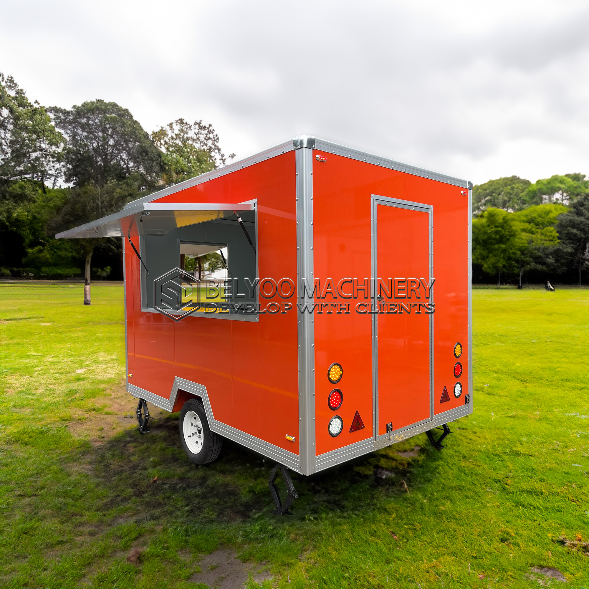 BELYOO Commercial Outdoor Food Service Equipment | Stainless Steel Catering Cart