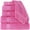 Pink, variant on Luxurious 6 Piece Towel Set for Bathroom, 100% Cotton, Turkish Towels 2 Washclothes,2 Hand Towels, 2 Bathtowels 6-Pack, Bathroom Shower Towels, Dark Gray