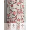 thumbnail image 6 of Farm Animals Cheek Sheer Curtains 2 Panels Set Cute Cartoon Funny Pig Face Graffiti Sheer Window Curtains Light Filtering Rod Pocket Voile Drapes for Bedroom Living Room 52"x54", 6 of 9