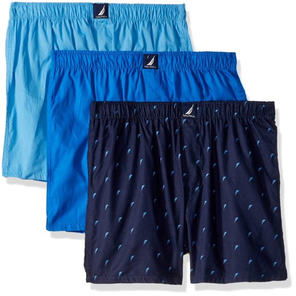 Nautica Boxeurs Tissés en Coton pour Hommes, Lot de 3