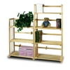 Furinno FNCL-33001 Pine Solid Wood 3 Tier Bookshelf, Natural