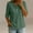Army Green, variant on Women's Waffle Knit Henley Top, V-Neck with Button Placket and 3/4 Sleeve, Relaxed Fit Casual Summer Vacation Wear for Women