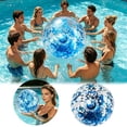 thumbnail image 2 of WEIOUKC Inflatable Beach Balls Bulk, 16" Glitter Pool Toys Balls for Summer Beach Pool Party, Swimming Pool Game Water Beach Toys Party Favor Summer Luau Decoration Essential Blow Up Beach Ball, 2 of 5