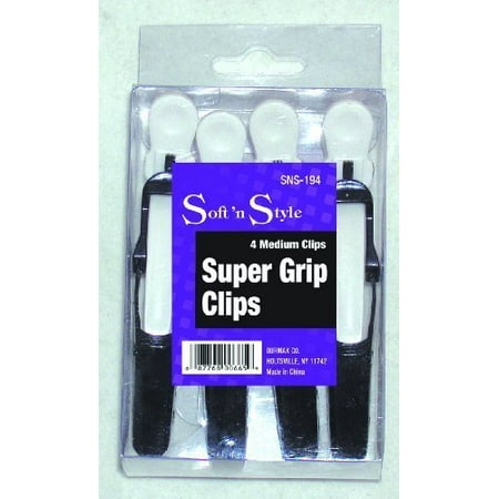 Super Grip Medium (4 Pack) # Sns-194, Super-hold clips that are specially designed to adjust to any type of hair - thick or thin! By Soft N