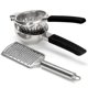 thumbnail image 1 of Lemon Squeezer Stainless Steel + Grater Citrus Squeezer and Squeezer Lemon Juicer with Heavy Duty L, 1 of 5