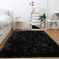 thumbnail image 2 of Softlife Super Fluffy Rugs Ultra Soft Shag Rug for Bedroom Living Room,6'x9',Black, 2 of 7