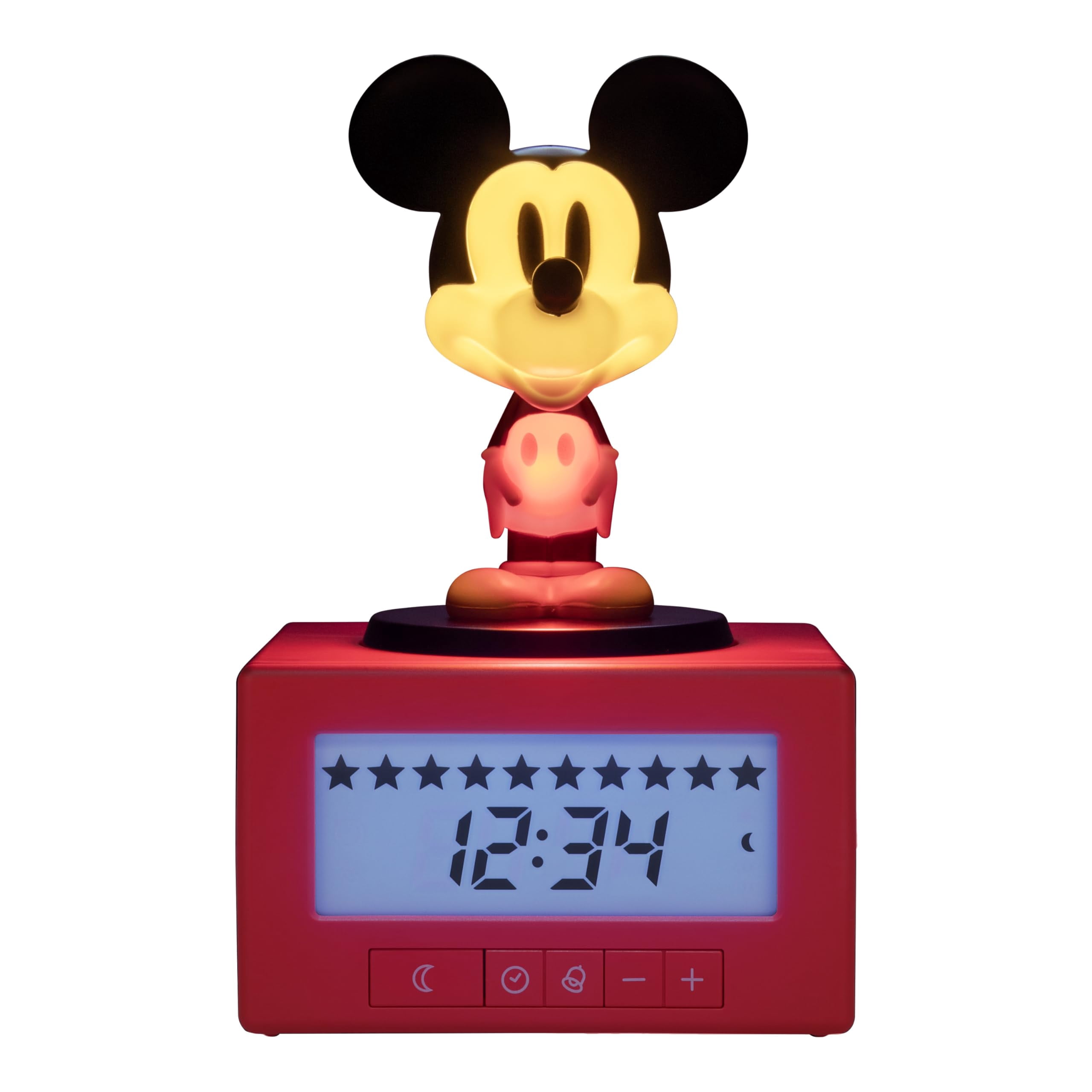 Disney Mickey Mouse Sleep Training Alarm Clock - Officially Licensed Gift, Kids' Projection Bedroom Night Light | Paladone