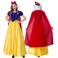 thumbnail image 2 of Disfraz de Blancanieves para adulto con capa, disfraz de Halloween para actuación en el escenario, disfraz de princesa Disney, vestido azul y amarillo clásico, 2 of 5