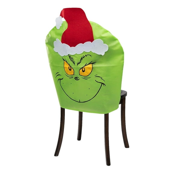 Dr. Seuss The Grinch 4-Piece Christmas Party Chair Covers, Polyester Slipcovers