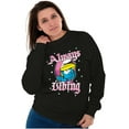 thumbnail image 3 of Smurfette Always Vibing Diamonds Women Crewneck Sweatshirt Brisco Brands S, 3 of 5