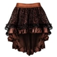 thumbnail image 5 of Womens Retro Irregular Elastic Skirt - Lace Trim High Waist Swing Skirt for Halloween Vintage, 5 of 5
