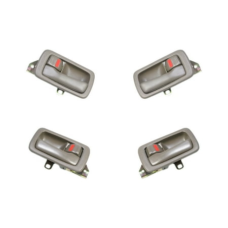 CF Advance For 92-96 Toyota Camry Front or Rear Left or Right SET 4PCS Interior Inside Door Handle Brown 1992 1993 1994 1995 1996